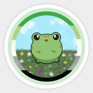 Pride Froggo (Aromantic) Sticker